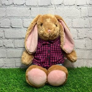 Build a Bear BAB Pawlette Brown‎ Easter Bunny Rabbit Stuffed Plush w/ outfit 15"